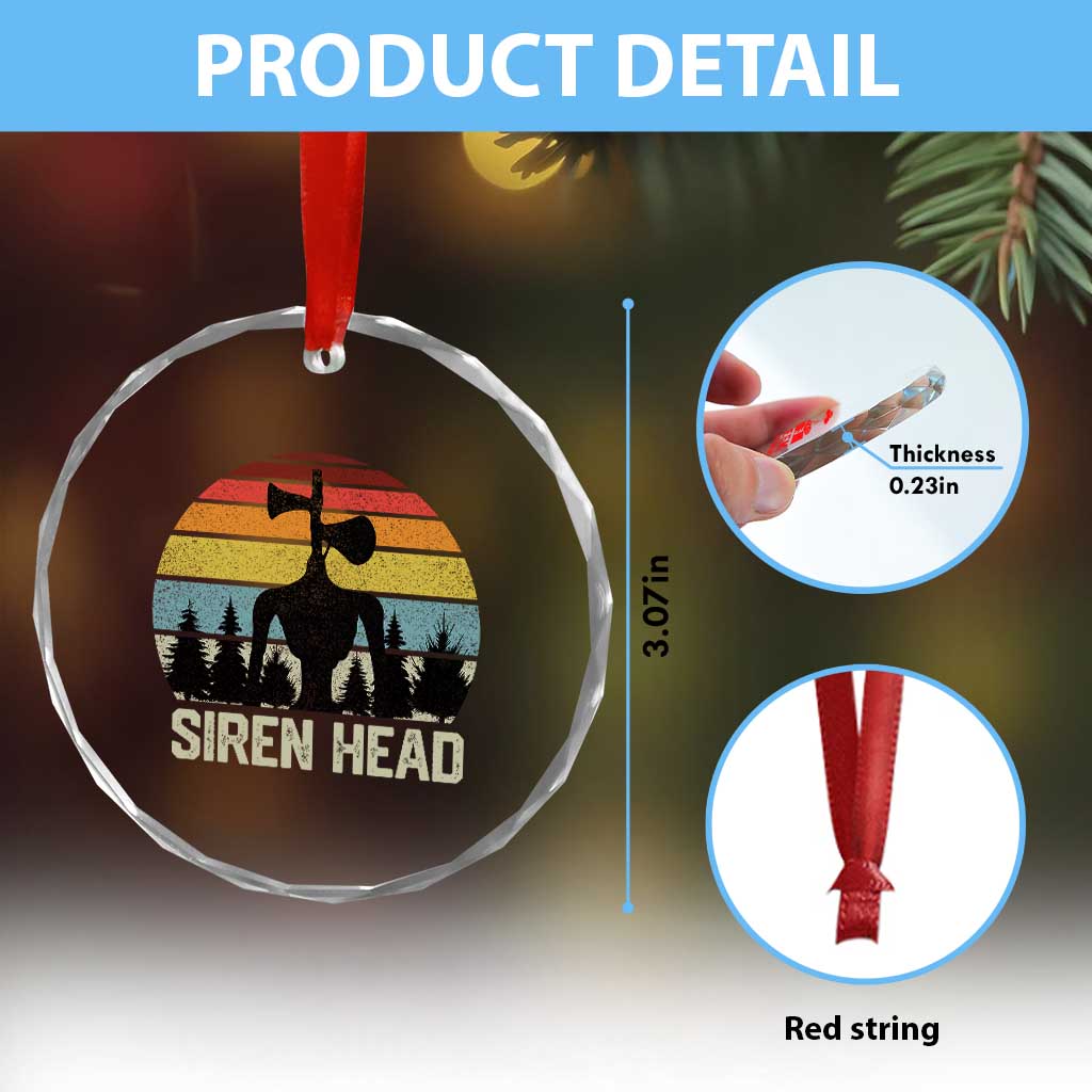 Siren Head Crystal Glass Ornament Retro American Cryptid TS10