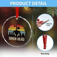 Siren Head Crystal Glass Ornament Retro American Cryptid TS10