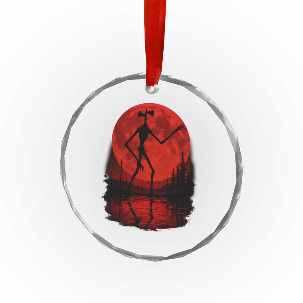 Siren Head Crystal Glass Ornament Supernatural American Cryptid Full Blood Moon Halloween - Wonder Print Shop