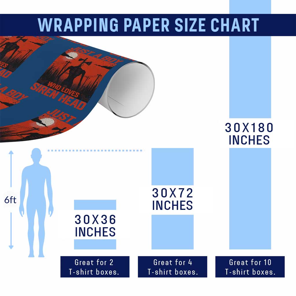 Siren Head Wrapping Paper Roll American Cryptid Lovers Boy - Wonder Print Shop