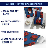 Siren Head Wrapping Paper Roll Supernatural American Cryptid Full Blood Moon Halloween - Wonder Print Shop