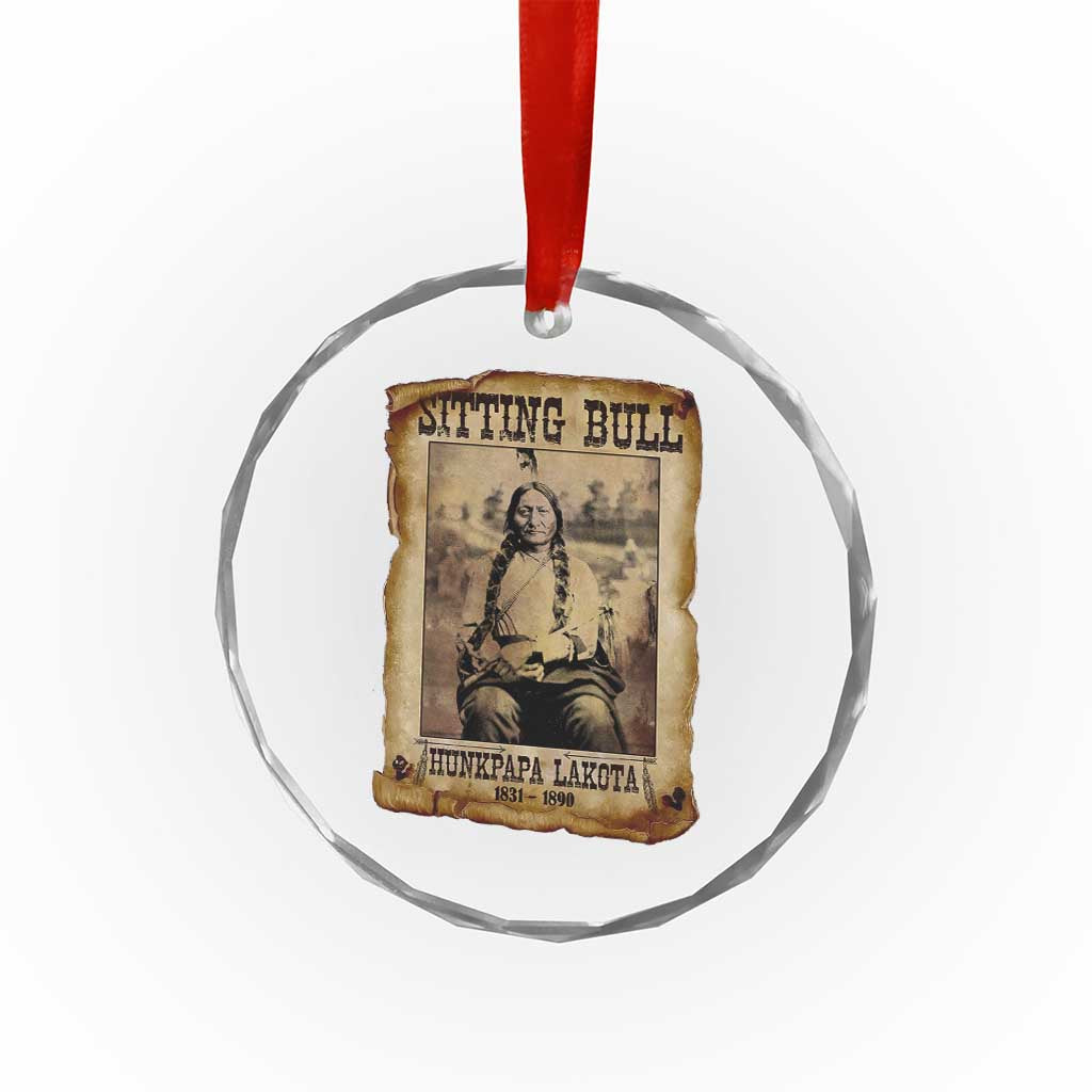Sitting Bull Crystal Glass Ornament Native American Indian Chief Hunkpapa Lakota Sioux - Wonder Print Shop