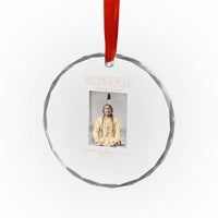 Sitting Bull Lakota Sioux Chief American Indian History Crystal Glass Ornament