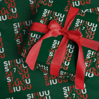 Siuuuu Celebration Number 7 Seven Soccer Fans Wrapping Paper Roll