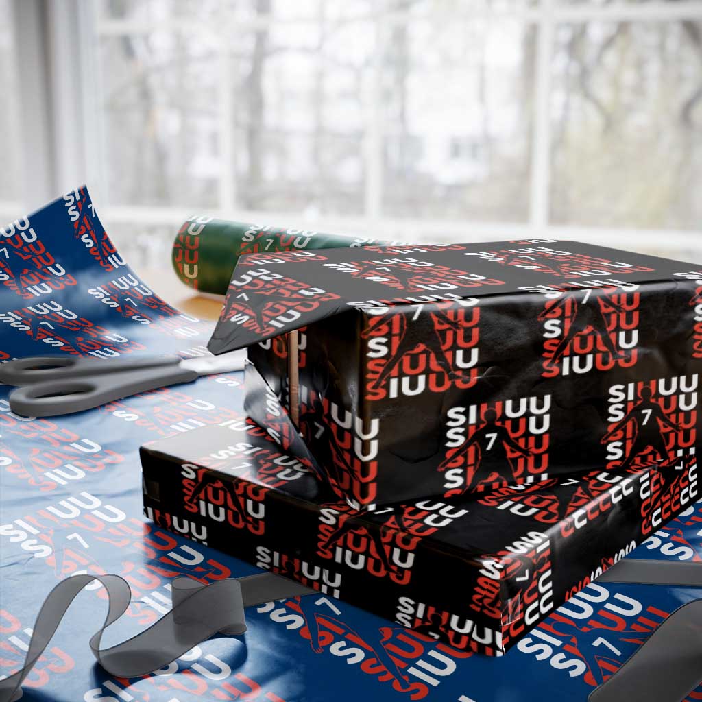 Siuuuu Celebration Number 7 Seven Soccer Fans Wrapping Paper Roll