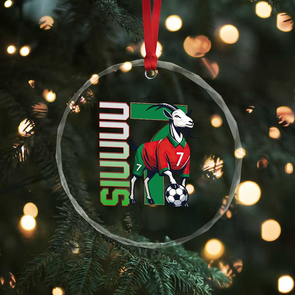 Siuuuu Game Day Soccer Celebration Crystal Glass Ornament Gift For Fans