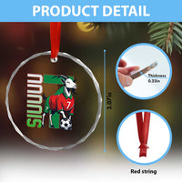 Siuuuu Game Day Soccer Celebration Crystal Glass Ornament Gift For Fans