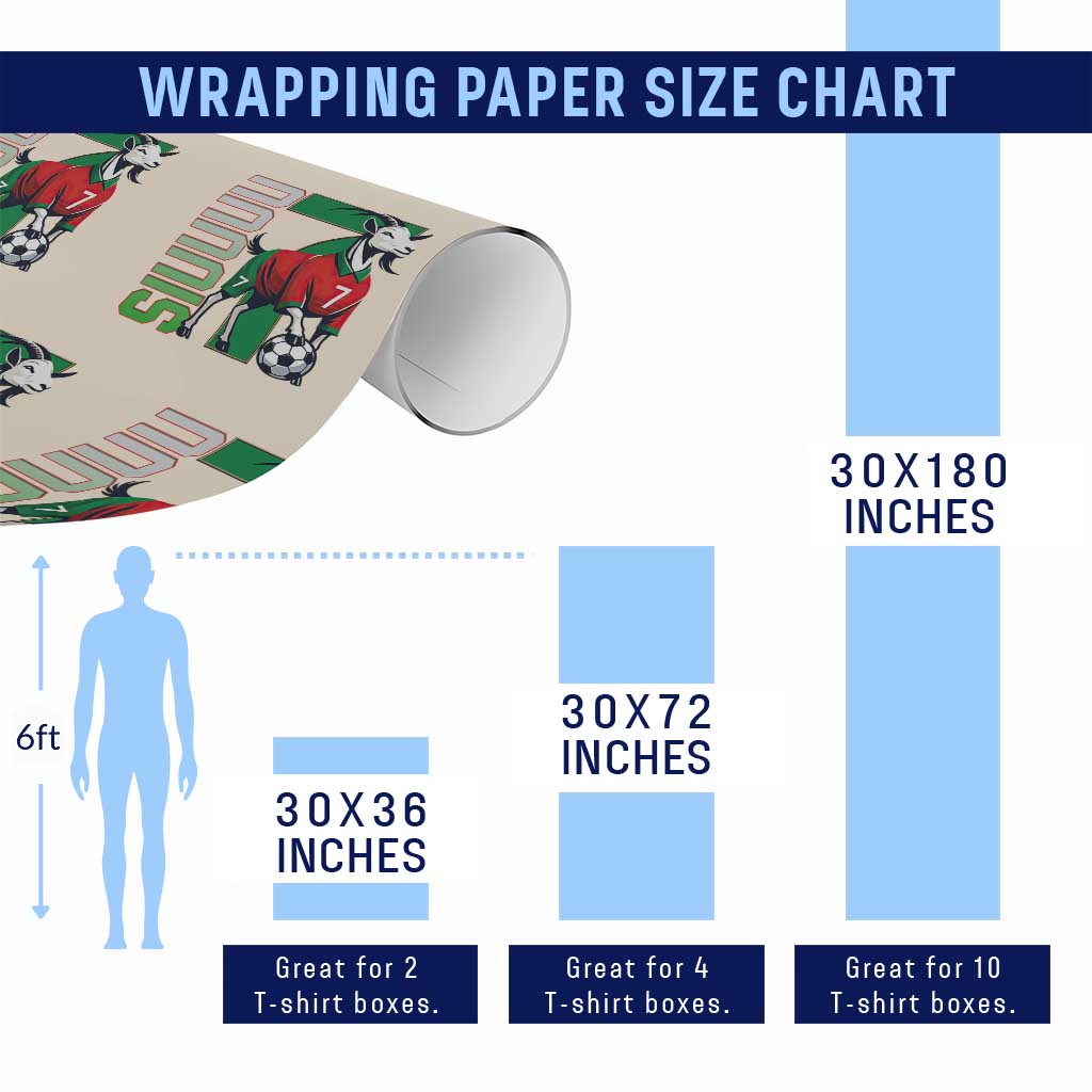 Siuuuu Game Day Soccer Celebration Wrapping Paper Roll Gift For Fans