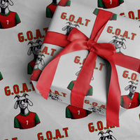 Siuuuu Goat Soccer Celebration Wrapping Paper Roll Gift For Fans