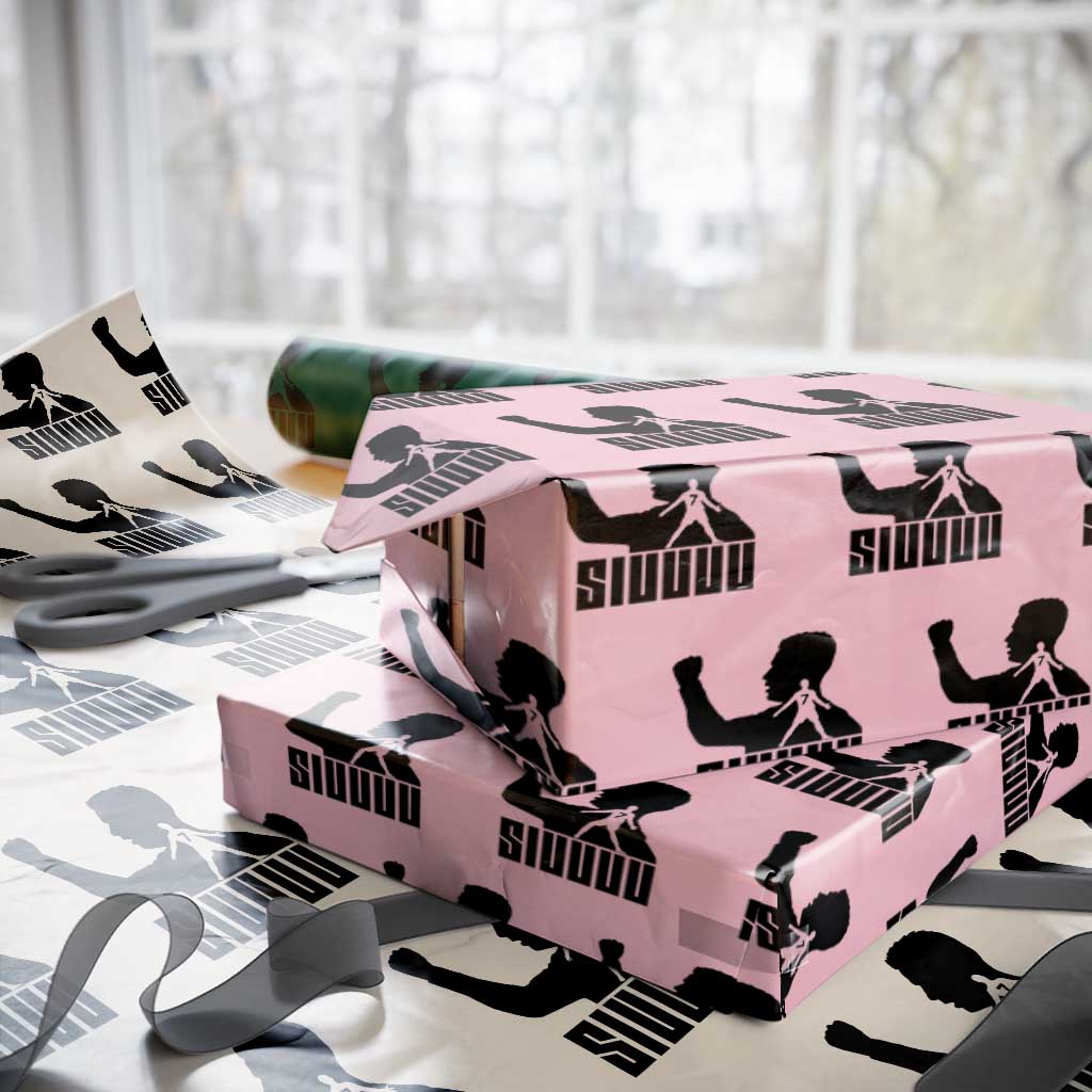 Siuuuu Number Seven Soccer Celebration Wrapping Paper Roll Funny Sport Lovers Gift