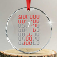 Siuuuu Soccer Celebration Crystal Glass Ornament Gift For Fans