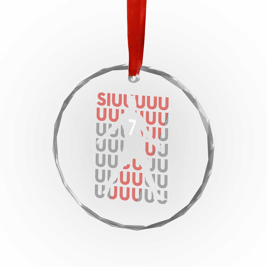 Siuuuu Soccer Celebration Crystal Glass Ornament Gift For Fans