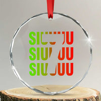 Siuuuu Soccer Celebration Crystal Glass Ornament Gift For Soccer Lovers