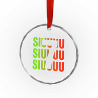 Siuuuu Soccer Celebration Crystal Glass Ornament Gift For Soccer Lovers