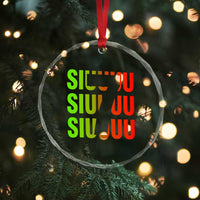 Siuuuu Soccer Celebration Crystal Glass Ornament Gift For Soccer Lovers