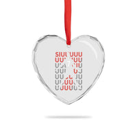 Siuuuu Soccer Celebration Heart Crystal Glass Ornament Gift For Fans