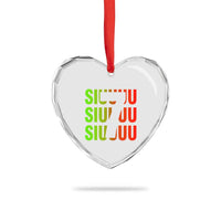 Siuuuu Soccer Celebration Heart Crystal Glass Ornament Gift For Soccer Lovers