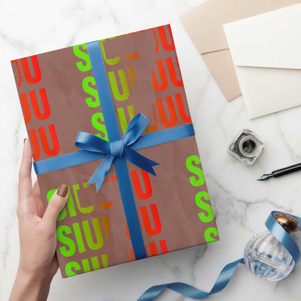 Siuuuu Soccer Celebration Wrapping Paper Roll Gift For Soccer Lovers