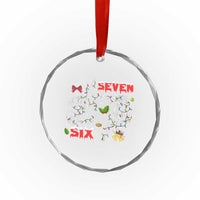 Six And Seven Meme Skeleton Crystal Glass Ornament Funny Trendy Christmas Party Gift - Wonder Print Shop
