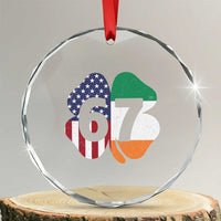 Six Seven 6 7 St Patricks Day Crystal Glass Ornament 67 Meme Irish American Ireland Flag Lucky Shamrocks