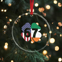 Six Seven 6 7 St Patricks Day Crystal Glass Ornament 67 Meme Irish American Ireland Flag Lucky Shamrocks