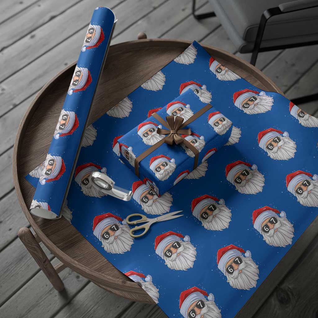 Six Seven 67 Christmas Meme Wrapping Paper Roll Funny Brainrot Santa Claus Gen Alpha Slang - Wonder Print Shop