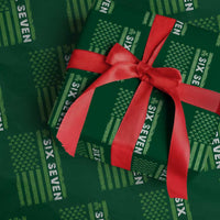 Six Seven 67 St Patricks Day Shamrock Vintage American Flag Wrapping Paper Roll