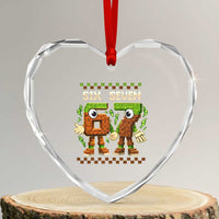 Six Seven Brainrot Italian Funny 67 Heart Crystal Glass Ornament Checkered Kids Gaming Meme