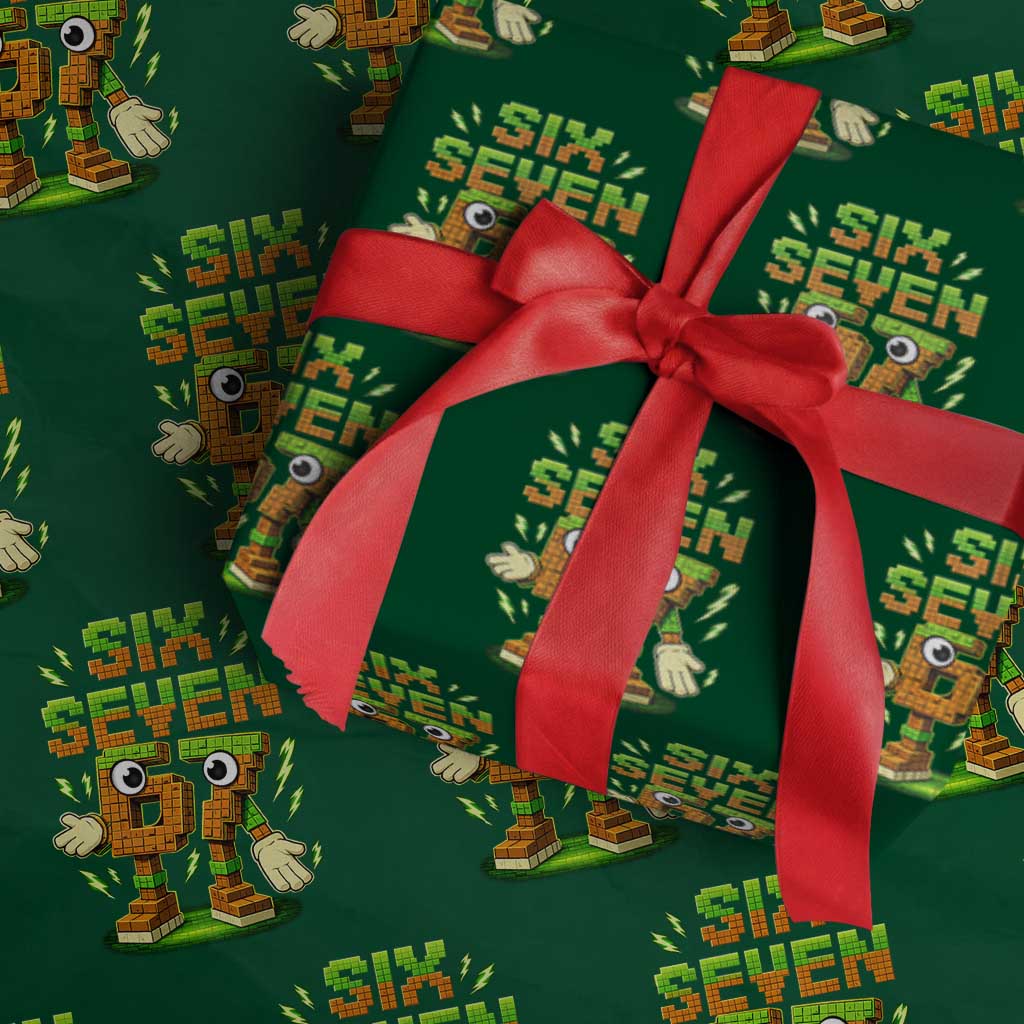 Six Seven Brainrot Italian Funny 67 Kids Gaming Meme Wrapping Paper Roll