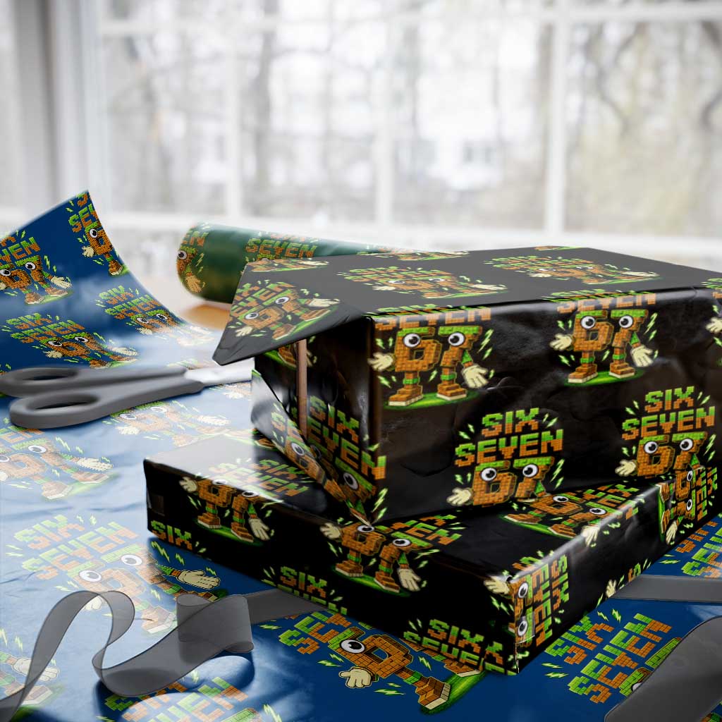 Six Seven Brainrot Italian Funny 67 Kids Gaming Meme Wrapping Paper Roll