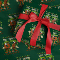 Six Seven Brainrot Italian Funny 67 Wrapping Paper Roll Checkered Kids Gaming Meme