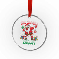 Six Seven Bruh Christmas Crystal Glass Ornament Funny Dabbing Santa 67 Meme Holiday Gag Gift - Wonder Print Shop