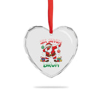 Six Seven Bruh Christmas Heart Crystal Glass Ornament Funny Dabbing Santa 67 Meme Holiday Gag Gift - Wonder Print Shop