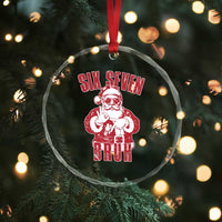 Six Seven Bruh Funny Christmas Crystal Glass Ornament Santa 67 Meme Teens Boys Kids Xmas Pajamas - Wonder Print Shop