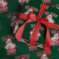 Six Seven Bruh Funny Christmas Wrapping Paper Roll Santa 67 Meme Teens Boys Kids Xmas Pajamas - Wonder Print Shop
