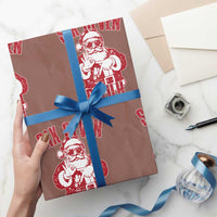 Six Seven Bruh Funny Christmas Wrapping Paper Roll Santa 67 Meme Teens Boys Kids Xmas Pajamas - Wonder Print Shop