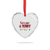 Six Seven Christmas Heart Crystal Glass Ornament Let's get Sendy 7endy Funny 67 6 7 Meme Gen Alpha Slang - Wonder Print Shop