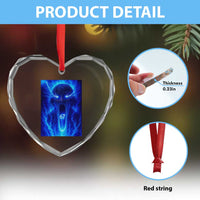 Six Seven Energy Overload Graphic Heart Crystal Glass Ornament 67 Mason Kid Analog Horror Meme - Wonder Print Shop