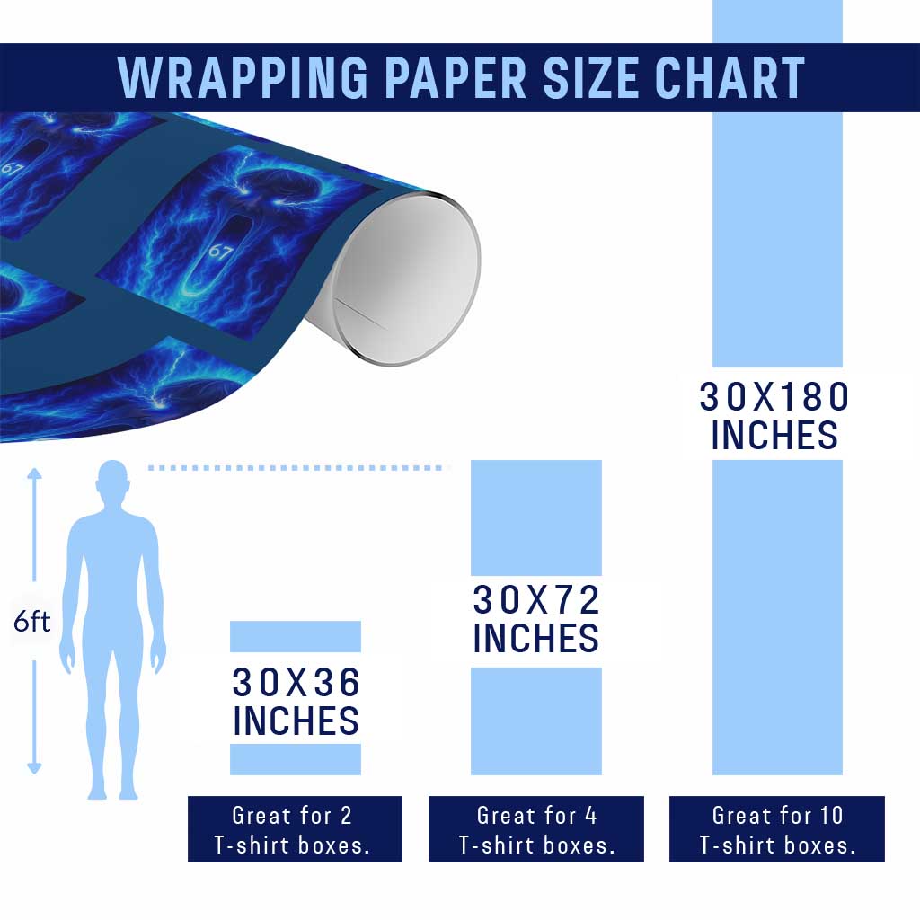 Six Seven Energy Overload Graphic Wrapping Paper Roll 67 Mason Kid Analog Horror Meme - Wonder Print Shop