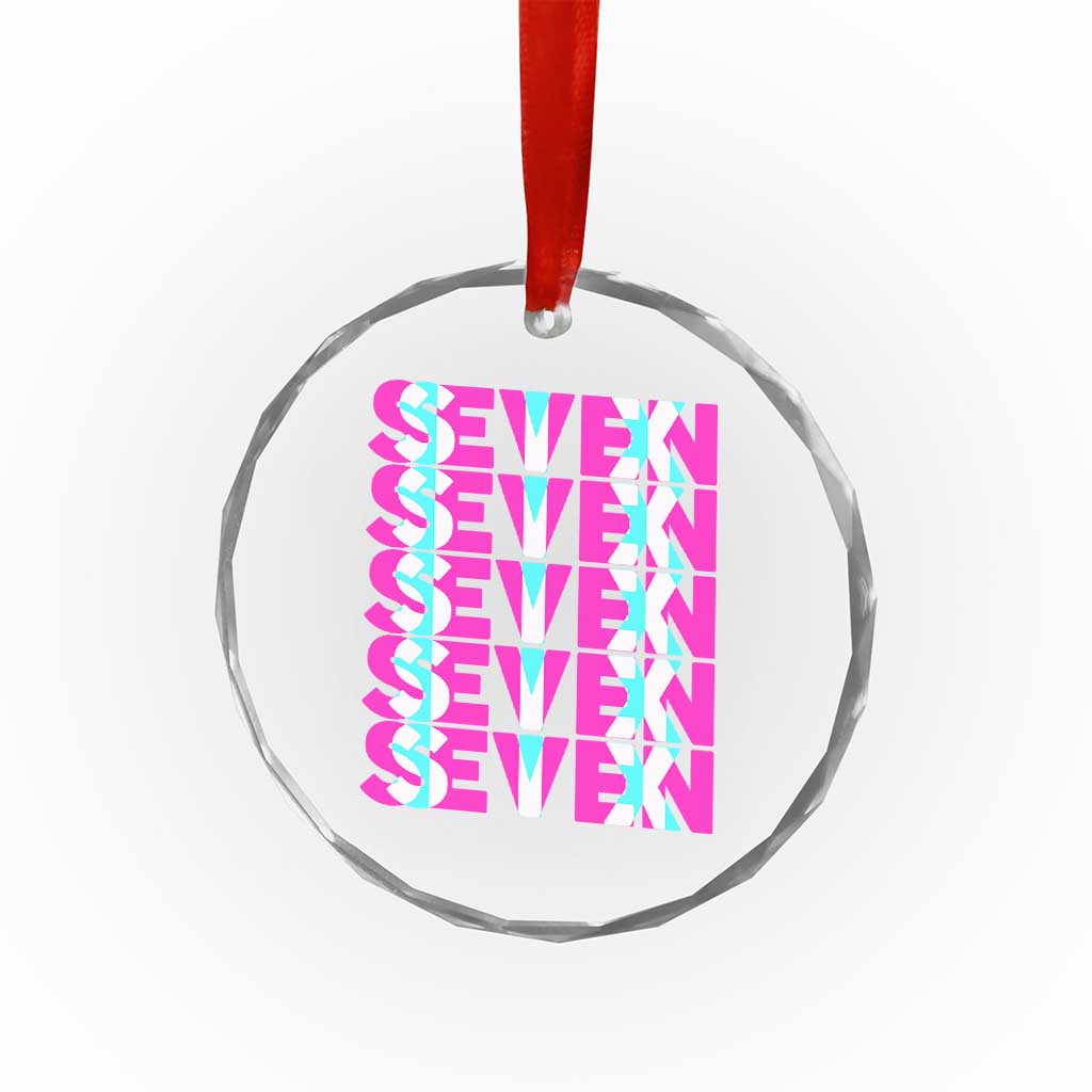 Six Seven Glitch Optical Illusion Meme Crystal Glass Ornament Funny Gen Z Alpha Gift - Wonder Print Shop