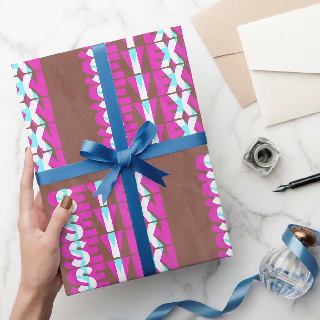 Six Seven Glitch Optical Illusion Meme Wrapping Paper Roll Funny Gen Z Alpha Gift - Wonder Print Shop