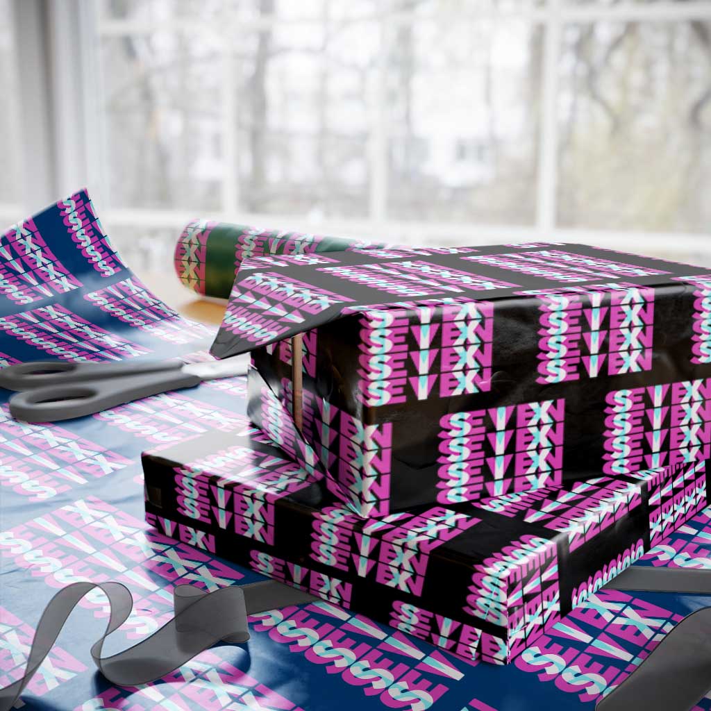 Six Seven Glitch Optical Illusion Meme Wrapping Paper Roll Funny Gen Z Alpha Gift - Wonder Print Shop