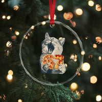 Six Seven Meme Cat 67 Pizza Nugget Crystal Glass Ornament Funny Gen Alpha 67 Trend Gift - Wonder Print Shop