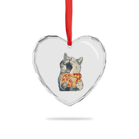 Six Seven Meme Cat 67 Pizza Nugget Heart Crystal Glass Ornament Funny Gen Alpha 67 Trend Gift - Wonder Print Shop