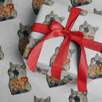 Six Seven Meme Cat 67 Pizza Nugget Wrapping Paper Roll Funny Gen Alpha 67 Trend Gift - Wonder Print Shop