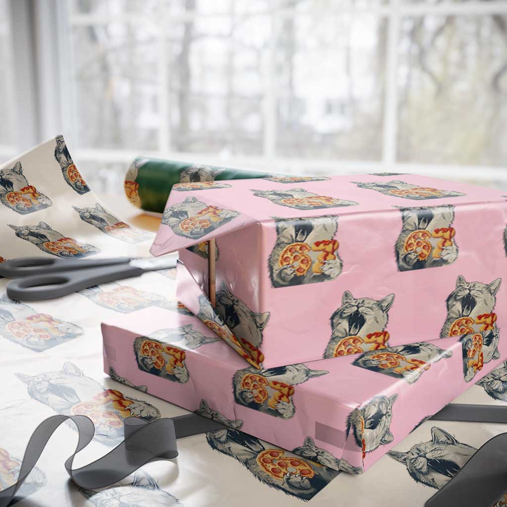 Six Seven Meme Cat 67 Pizza Nugget Wrapping Paper Roll Funny Gen Alpha 67 Trend Gift - Wonder Print Shop
