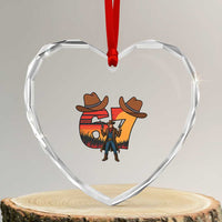 Six Seven Meme Cowboy Heart Crystal Glass Ornament Funny Western 67 Trend Gift - Wonder Print Shop