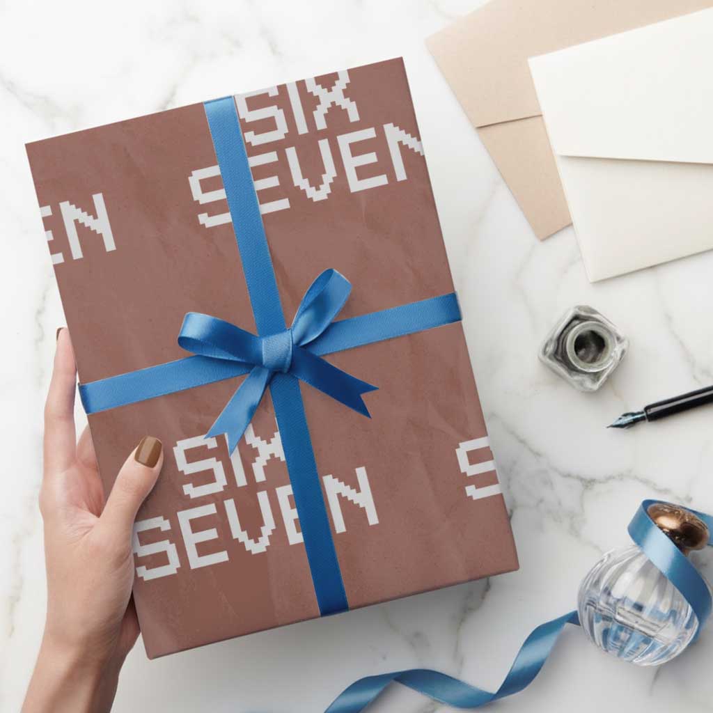 Six Seven Meme Pixel 67 Gen Alpha Internet Joke Wrapping Paper Roll - Wonder Print Shop