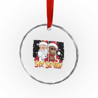 Six Seven Meme Santa Bigfoot Crystal Glass Ornament 67 Viral Gen Alpha Slang Christmas Gift - Wonder Print Shop