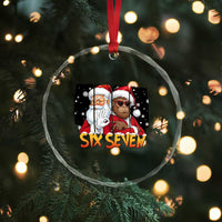 Six Seven Meme Santa Bigfoot Crystal Glass Ornament 67 Viral Gen Alpha Slang Christmas Gift - Wonder Print Shop